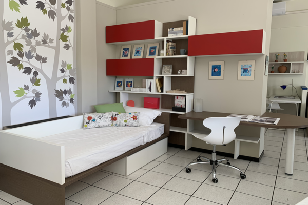 DIELLE VIP - Letto XBED 80 con zona studio